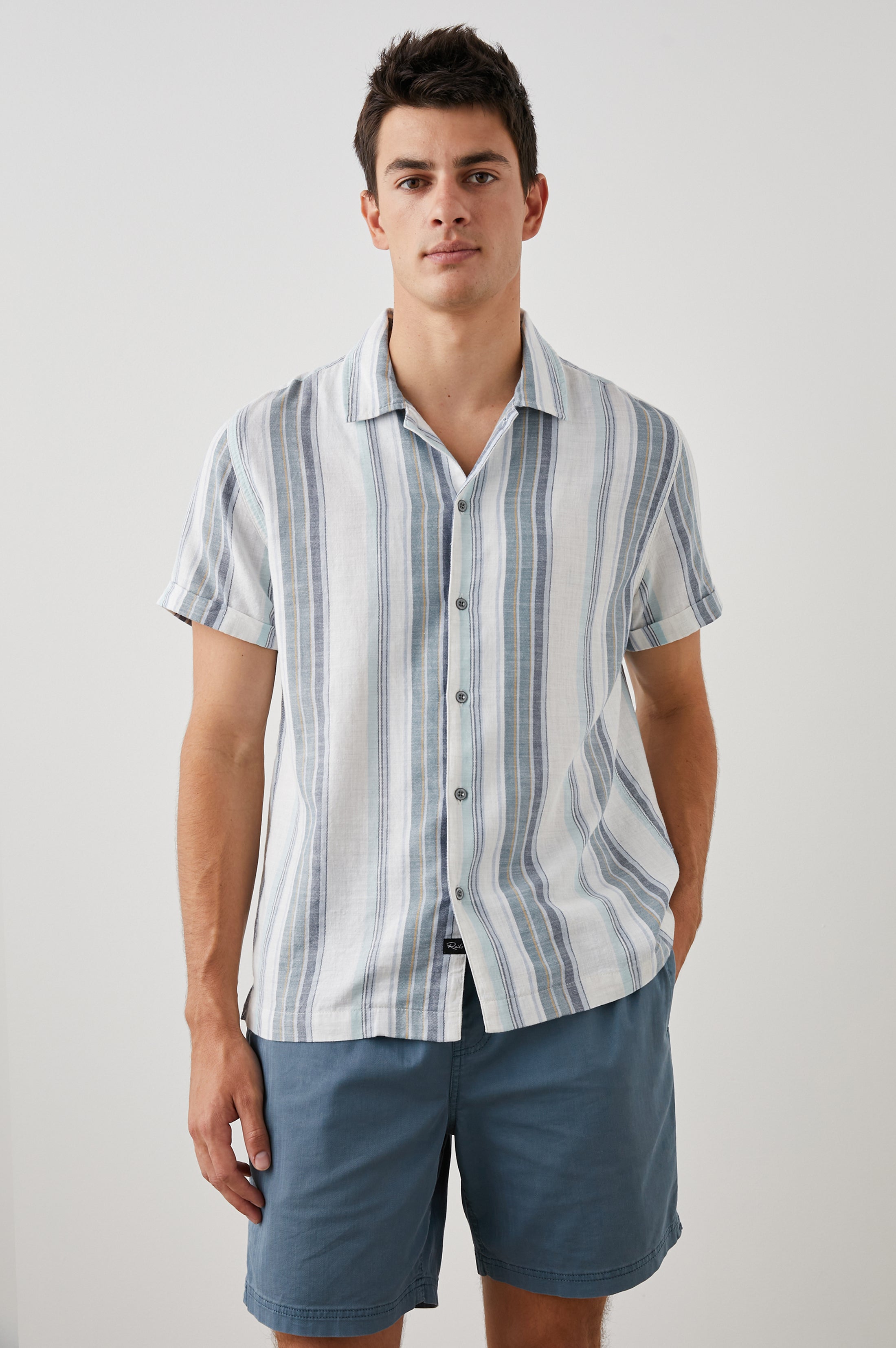 Amalfi Button-Up Full Length Striped Pajama Set