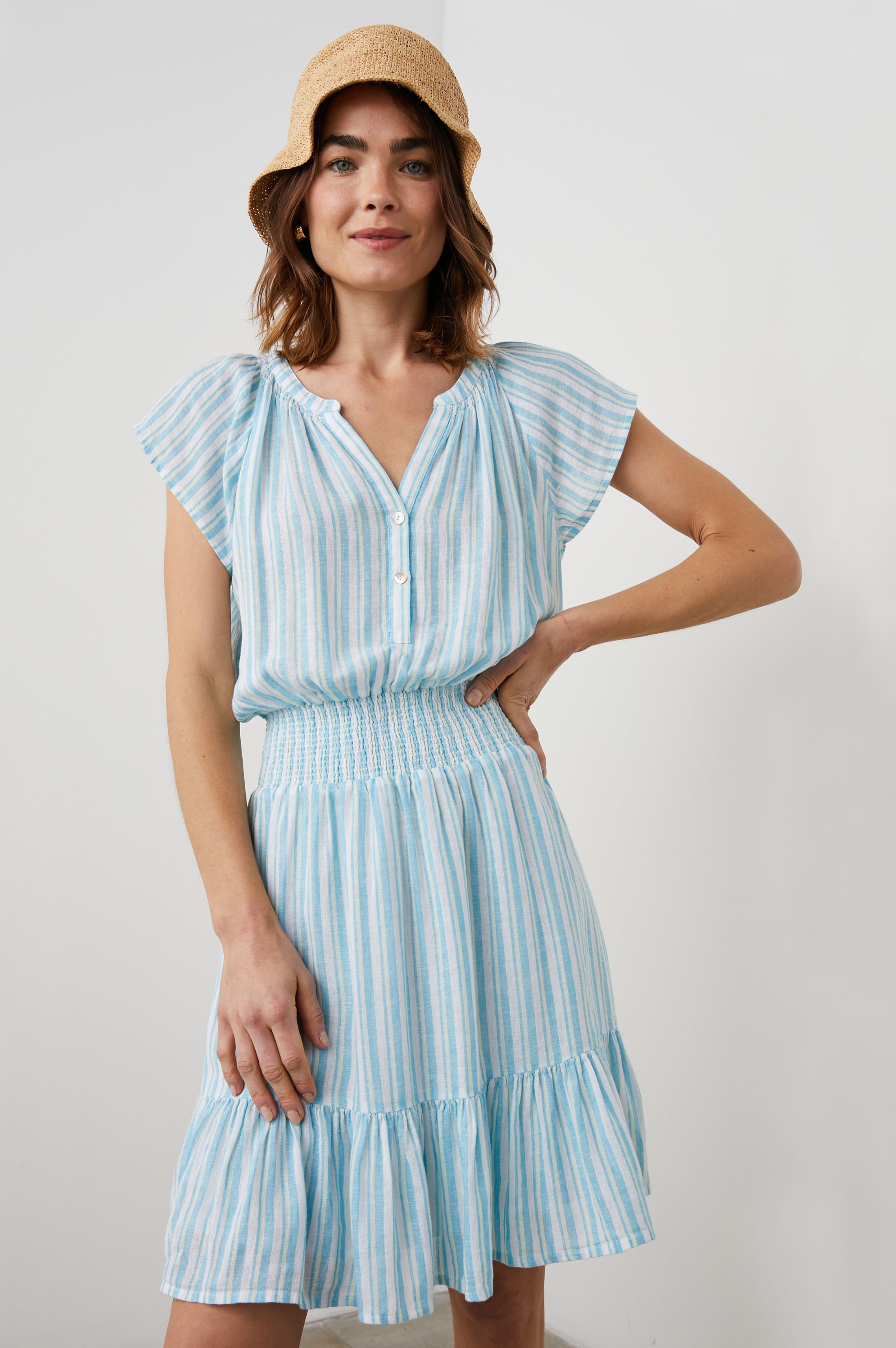 AUGUSTINE DRESS - LAGUNA STRIPE – Rails