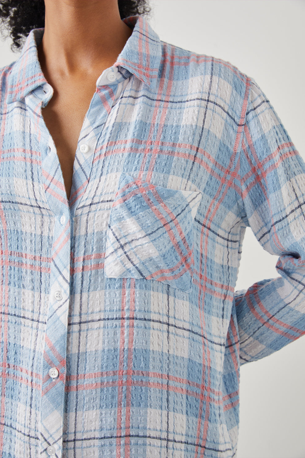 BRADY SHIRT - MULBERRY TEAL BLUE – Rails