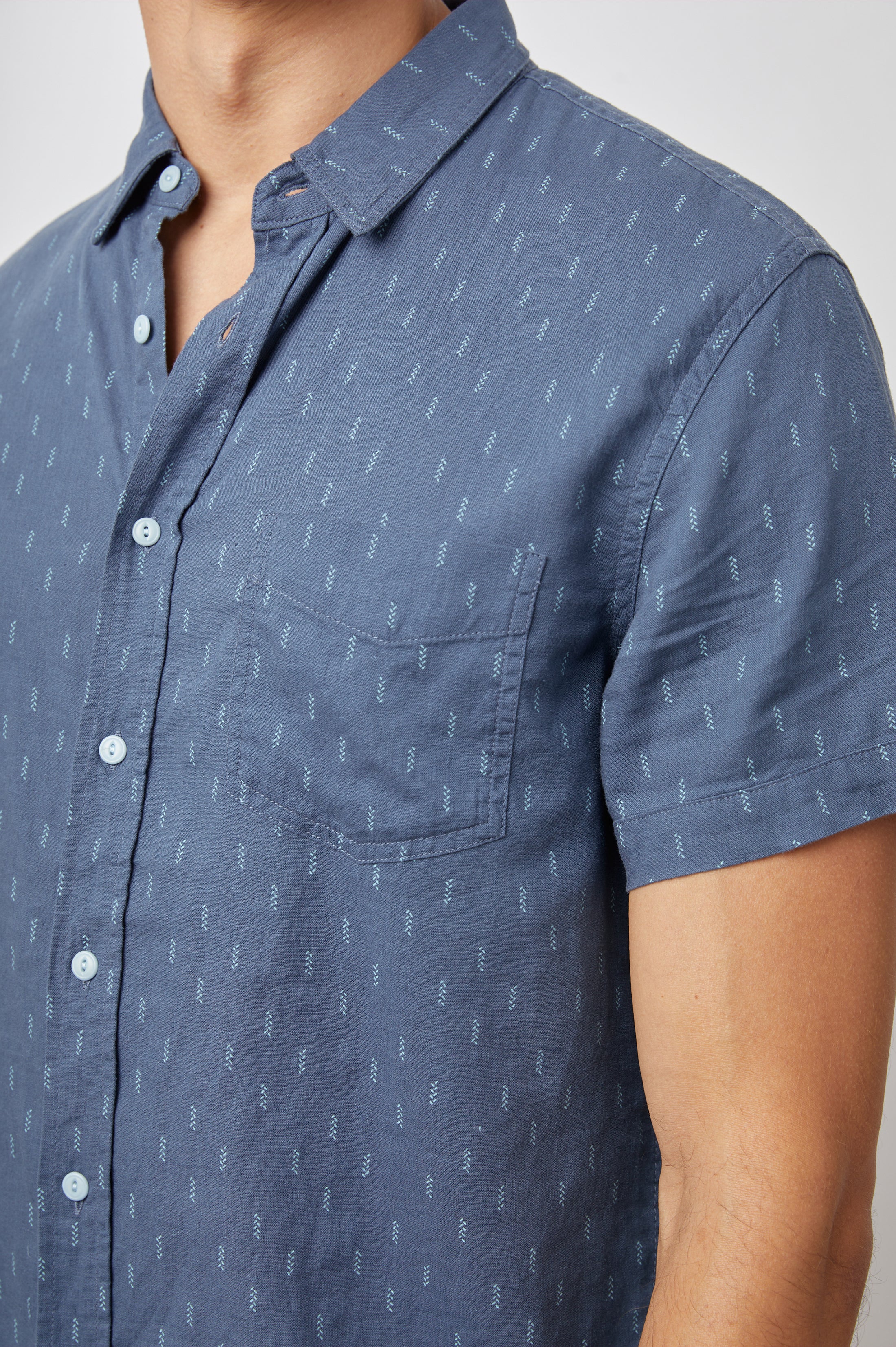 CARSON SHIRT - LOUIS LEAF NAVY GREEN – Rails