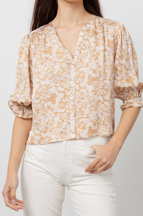 Ellie Amber Meadow Blouse- front untucked