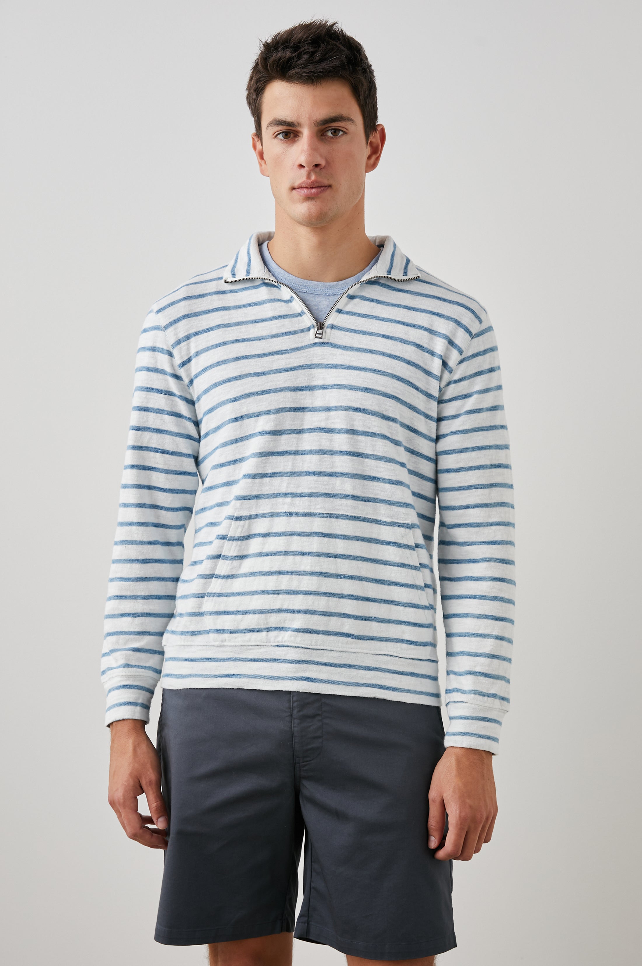 LEORIO SWEATSHIRT BRETON STRIPE CANVAS Rails