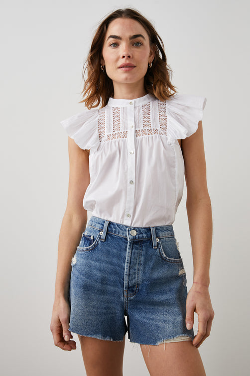 LOUELLA TOP - BEACH WHITE – Rails