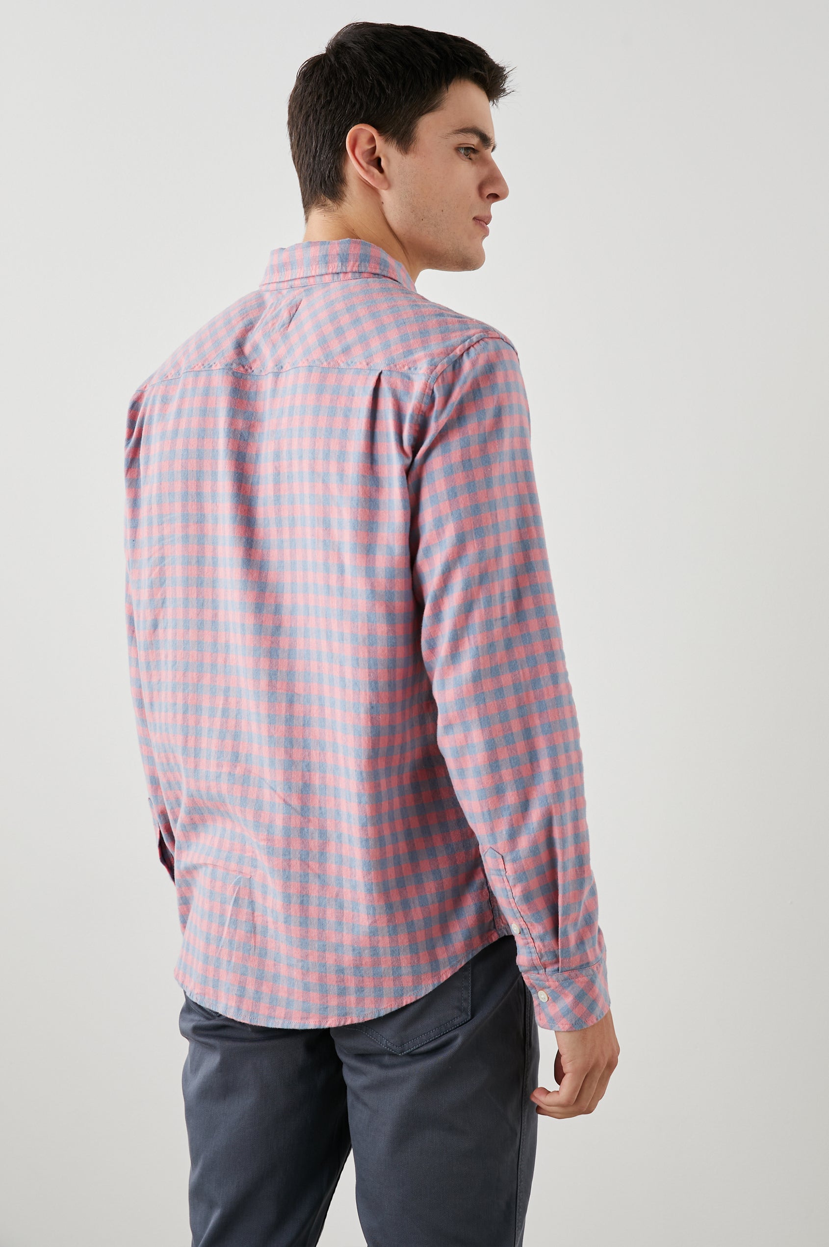 REID SHIRT - MELON DENIM MELANGE – Rails