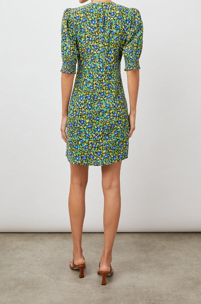 SHIRT DRESS W/ SHORT SLEEVES PRINT: ROMA BLUE