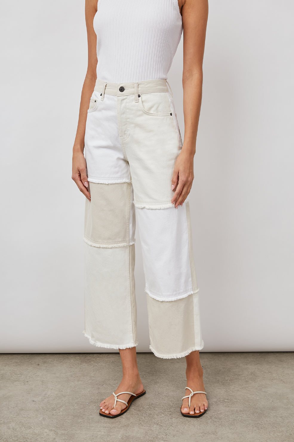 Off-White Patchwork Denim Jeans