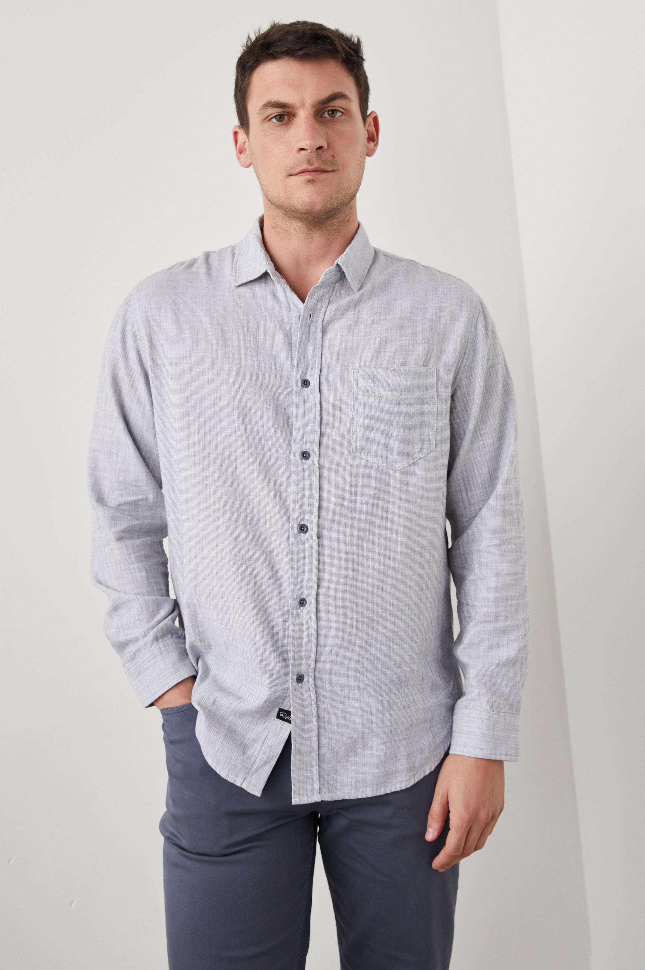 Rails - Men's Wyatt Shirt - Anthrocite Sky Melange - L